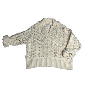 Zara Kids Size 9-10 Cozy Cream Cable Knit Sweater